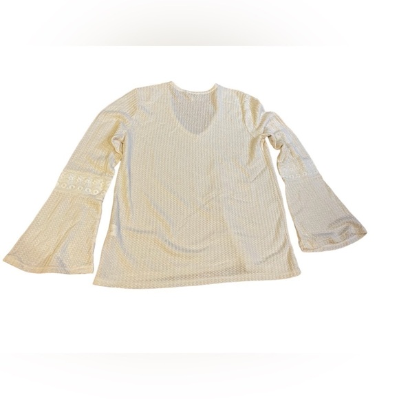 Lucky Brand Waffle Thermal Top cream. Open sleeves size medium - Picture 4 of 9